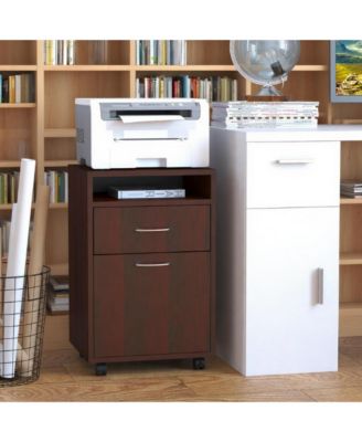 Mobile File Cabinet - Home Office Storage Cabinet Organizer with a Shelf, a Large Drawer and Door Cabinet Fits Under Desk