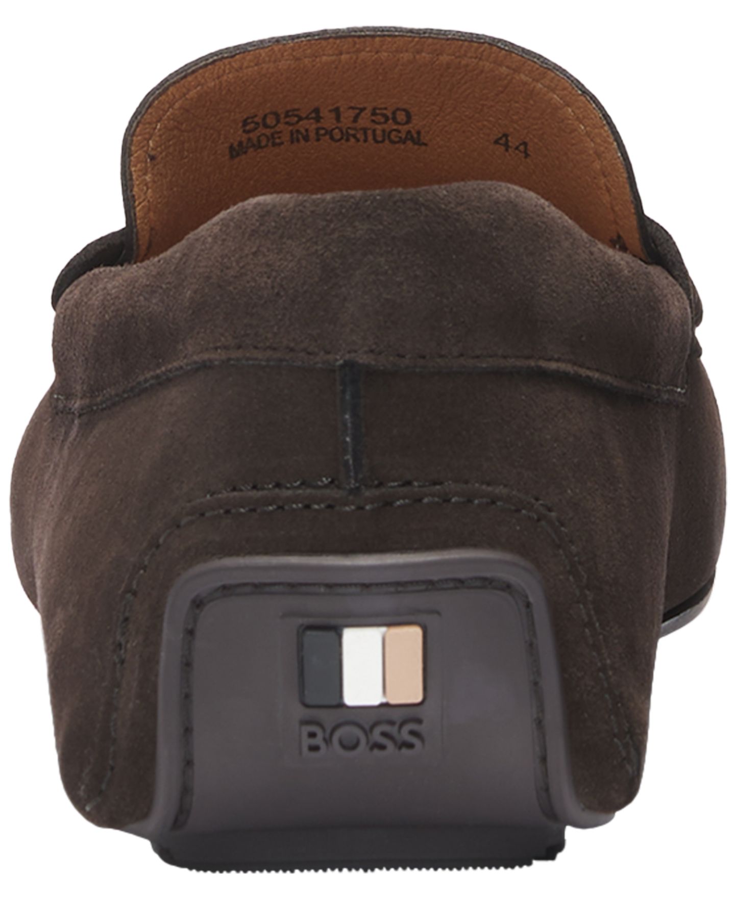 Мужские туфли Hugo Boss Noel Suede Penny Slip-On, цвет: Тёмный коричневый — фото 3