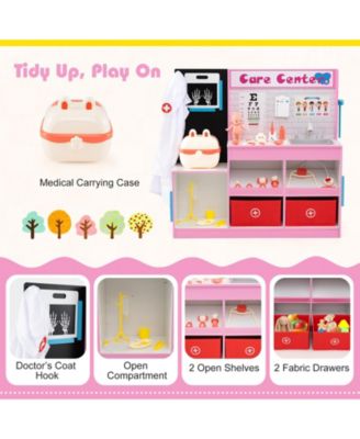 Play Doctor s Office Wooden Medical Center Toy Set with Exam Area for Kids