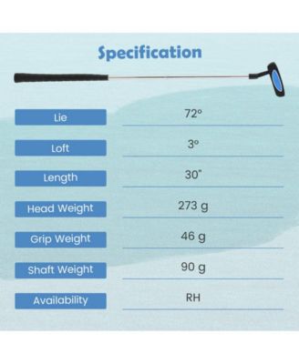 Junior Mallet Putter Individual Gold Club for Kids Ages 11-14