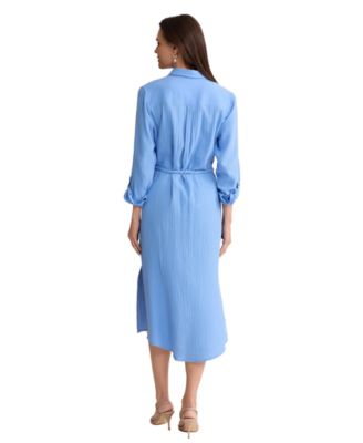 Women's Braided Belt Shirt Dress