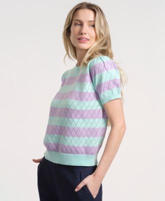 Women's Balloon Short-Sleeve Knitted Sweater