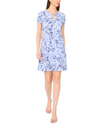 Women's Short-Sleeve Crewneck Dress