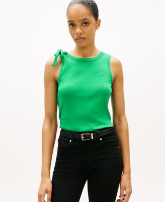 Women's Bow Detail Crew Neck Tank Top
