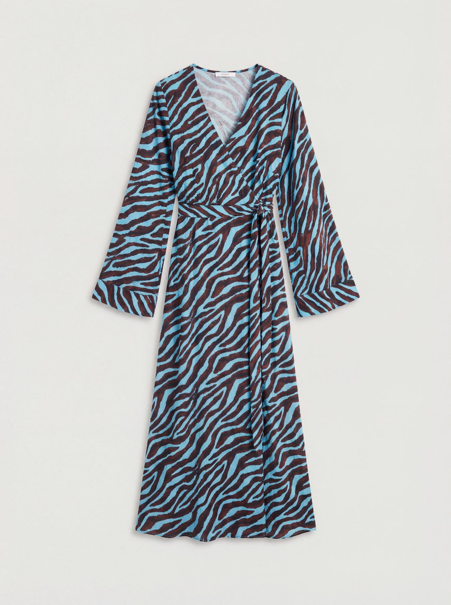 Женское платье Warehouse Burnout Velvet Plunge Maxi, цвет: Синий — фото 5