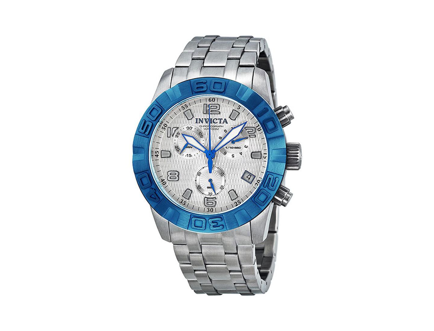 Мужские часы Invicta 11452 Pro Diver Quartz Chronograph Dial, цвет: Серебряный — фото 1