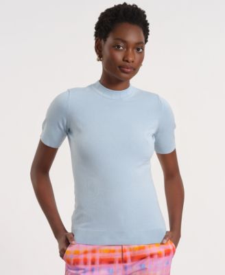 Women's Short-Sleeve Mock Neck Top