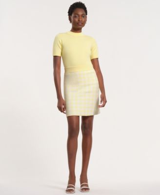 Women's Gingham Midi Skirt