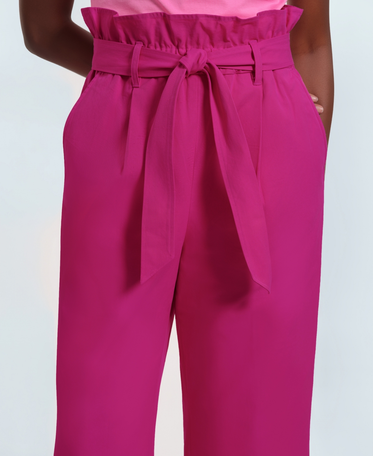 Isaac Mizrahi Women's Wide-Leg Clinched Waist Pants