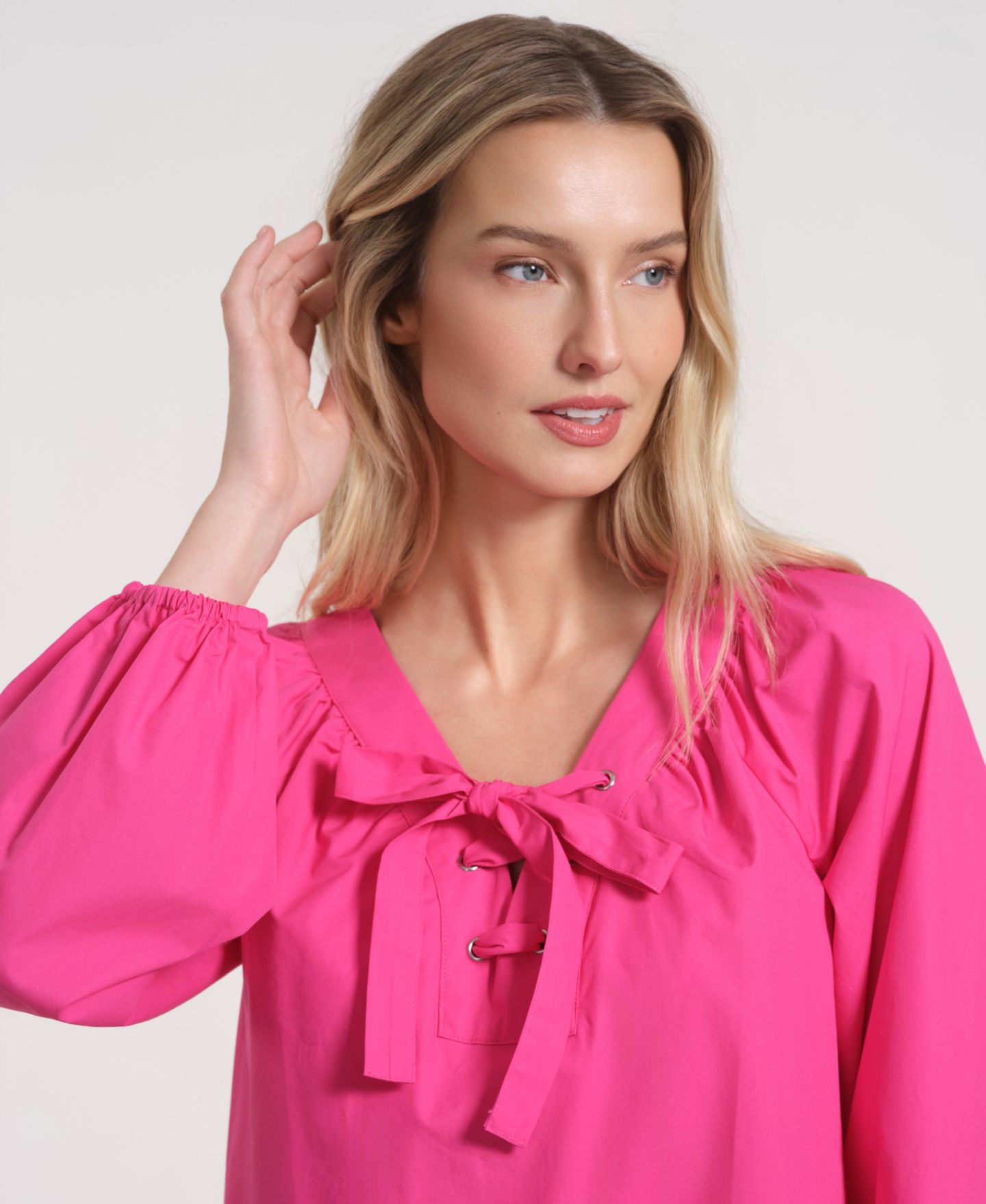 Женское платье Isaac Mizrahi Long-Sleeve Tiered Midi, цвет: Розовый разноцветный — фото 4