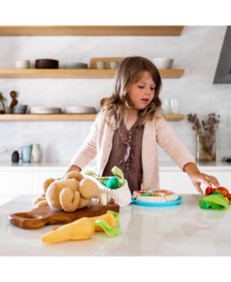 Roast Chicken Soft Play Food, Pretend Play Toys for Kids Kitchen, 5-Piece Food Toys Set from Quality Fabric with Detachable Sections, Ages 3+