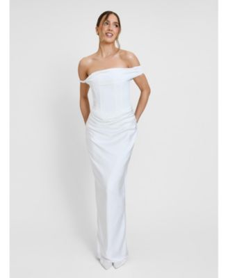 Women's Twist Strap Corset Maxi Dress