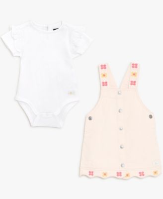 Baby Girls' Jumper Dress and Bodysuit, 2-Piece Set