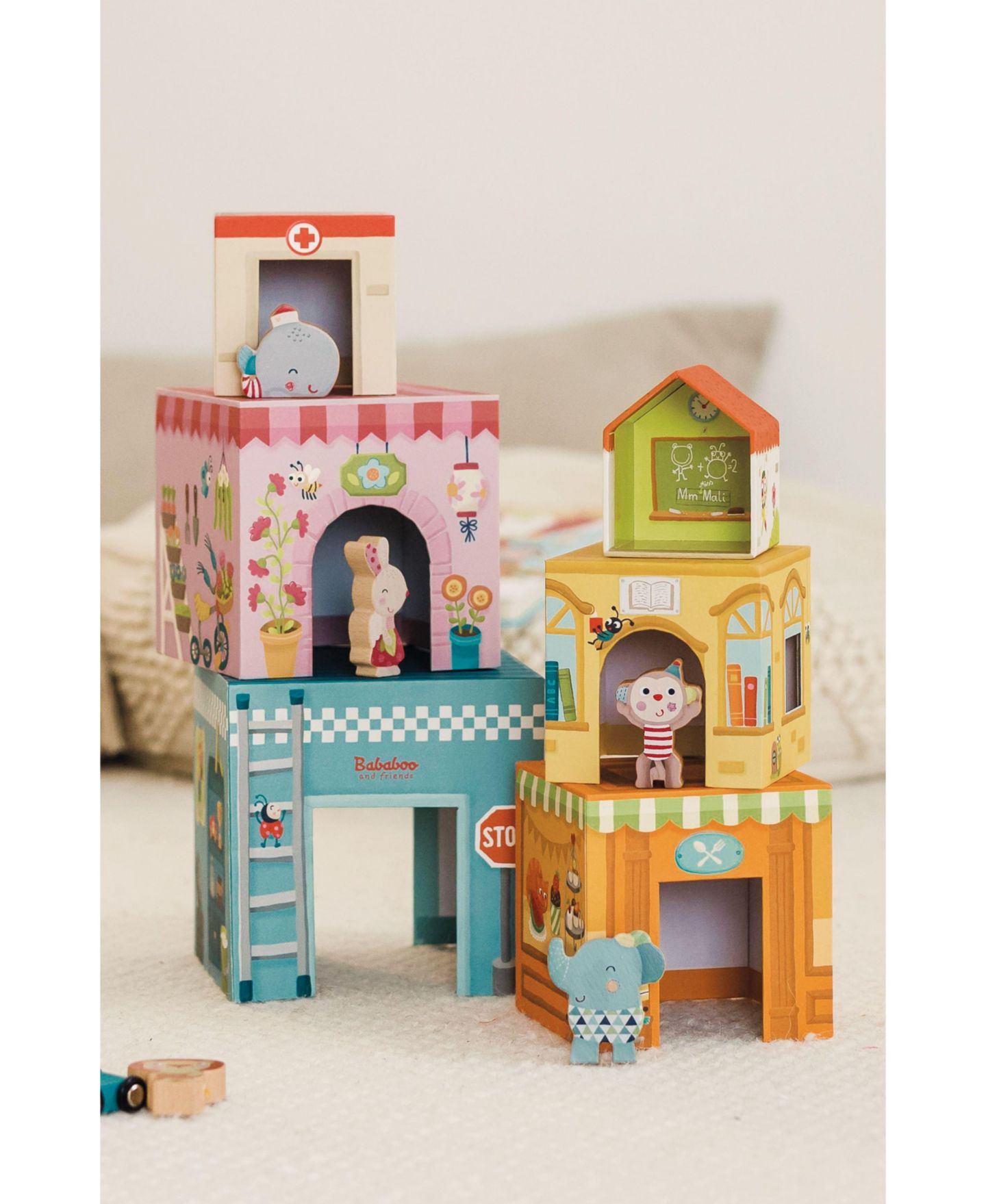 Детский конструктор Bababoo and friends Tower House 11-Piece Building Set, Ages 18 Months+ — фото 3