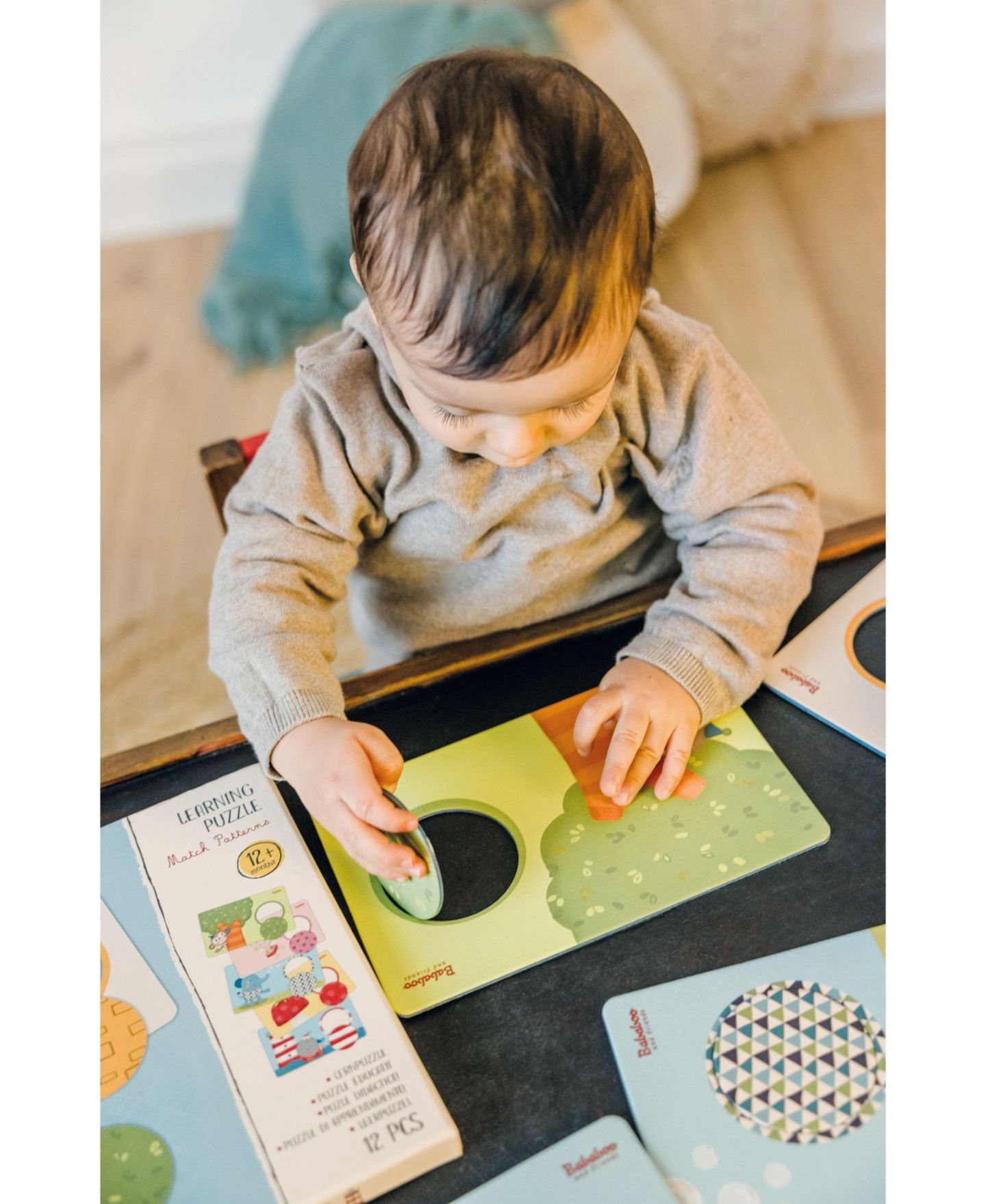 Детские игрушки Bababoo and friends Match Pairs & Patterns 12-Piece Puzzle, Ages 12 Months+ — фото 6
