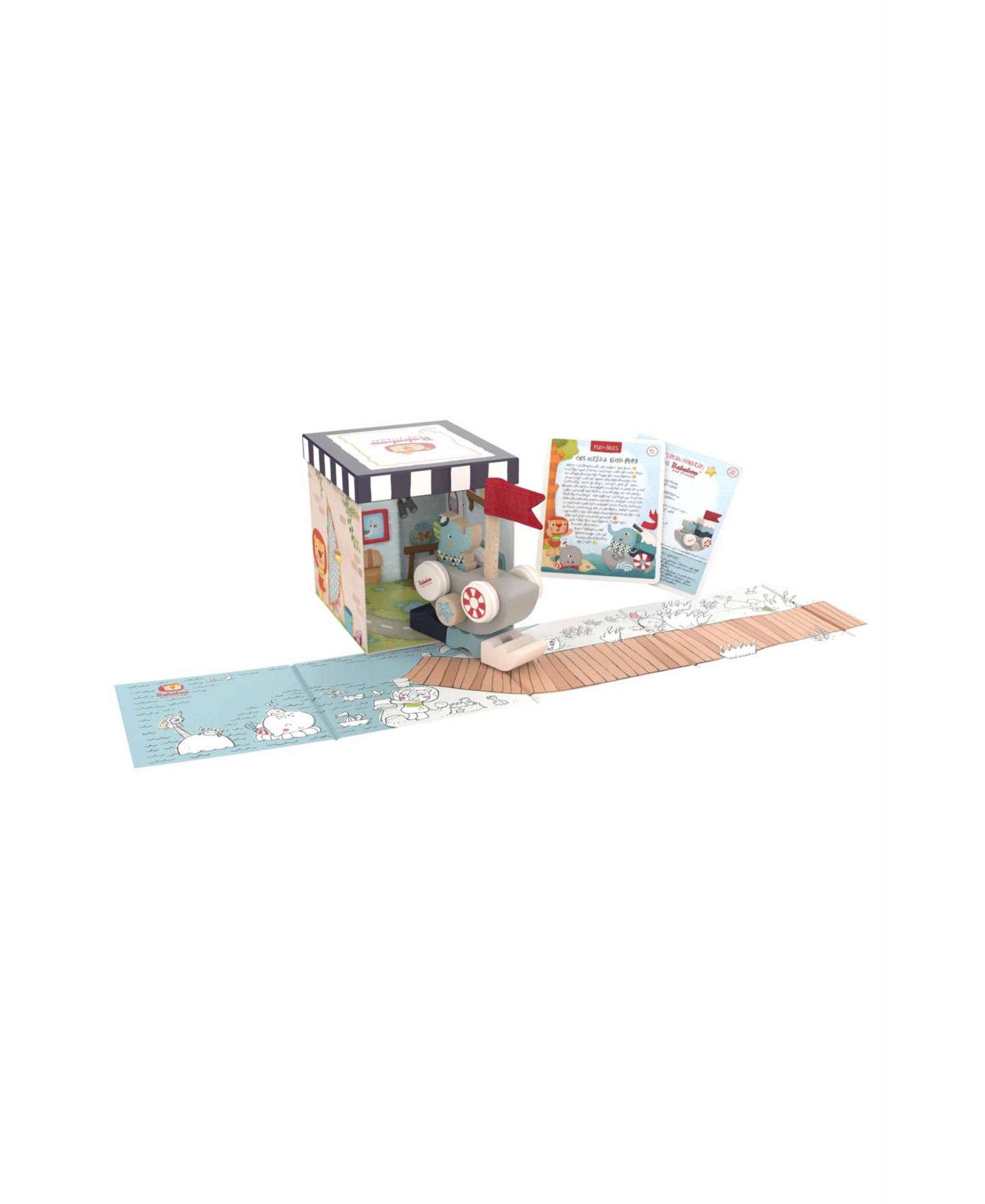 Детский конструктор Bababoo and friends Lolo Elephant 2 in 1 Wooden Stacking Building Set, 12-Piece, Ages 2+ — фото 4