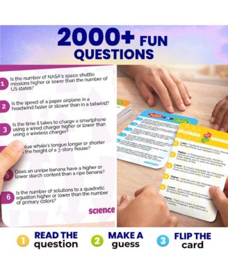Board Game for Kids - Family Card Game for Kids and Adults -  Higher or Lower | Guess Fun Questions | Easy to Learn | 2 + Players