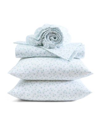 Ballet Floral Printed Microfiber 4-Pc. Sheet Set, Full