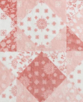 Rodeo Patchwork Printed Plush Throw, 70" X 50"