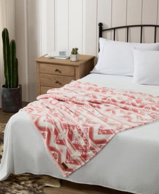 Jesse Printed Plush Throw, 70" X 50"