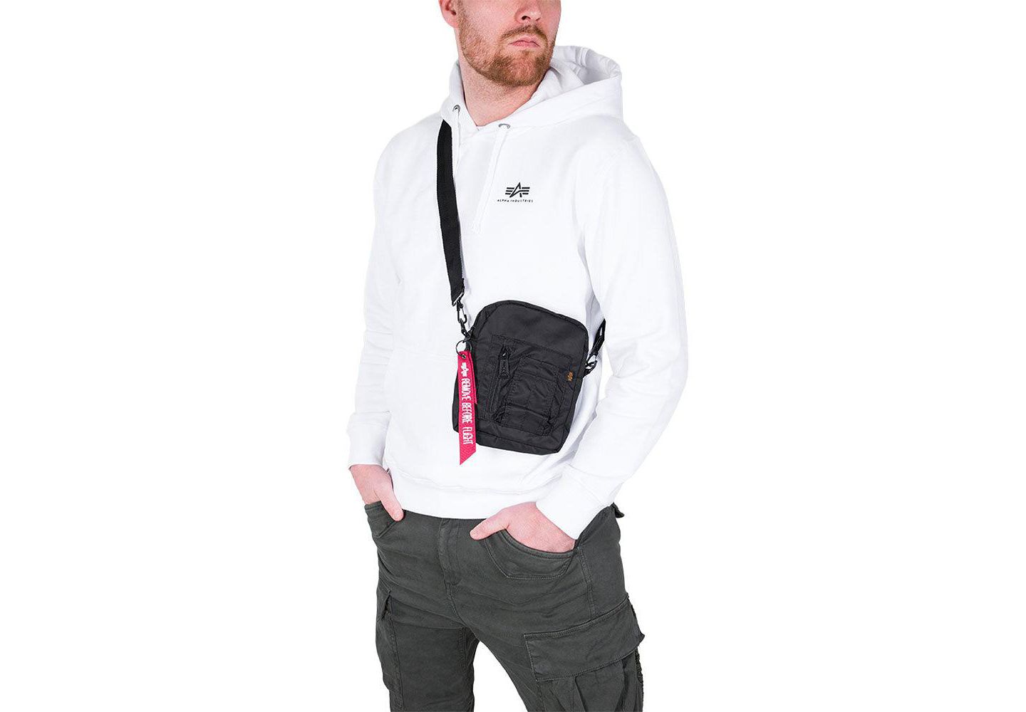 Мужская сумка Alpha Industries Crew Carry, цвет: Чёрный — фото 3