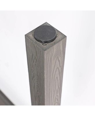 Charcoal 68.9" Wooden-Textured Dining Table - Simple, High-Quality