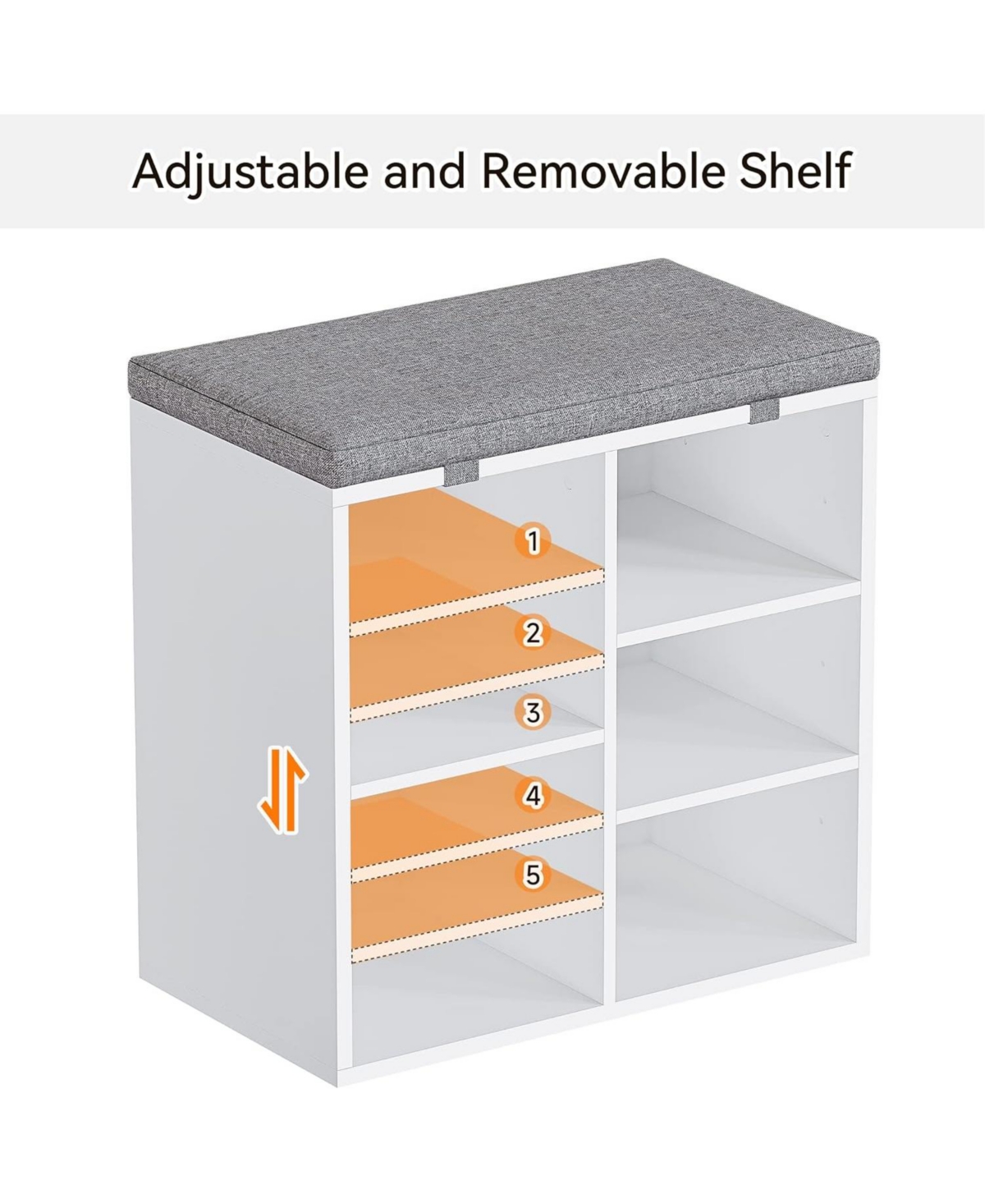 gaomon Entryway Shoe Bench with Storage and Cushioned Seat