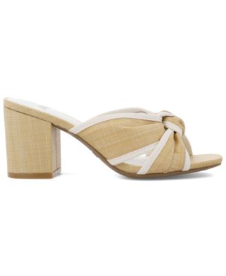 Women's Hania Raffia Knotted Block Heel Dress Sandals