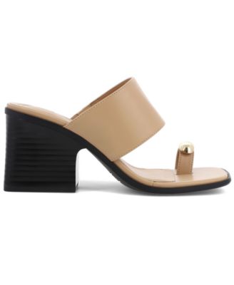 Women's Fawn Block Heel Toe Ring Dress Sandals