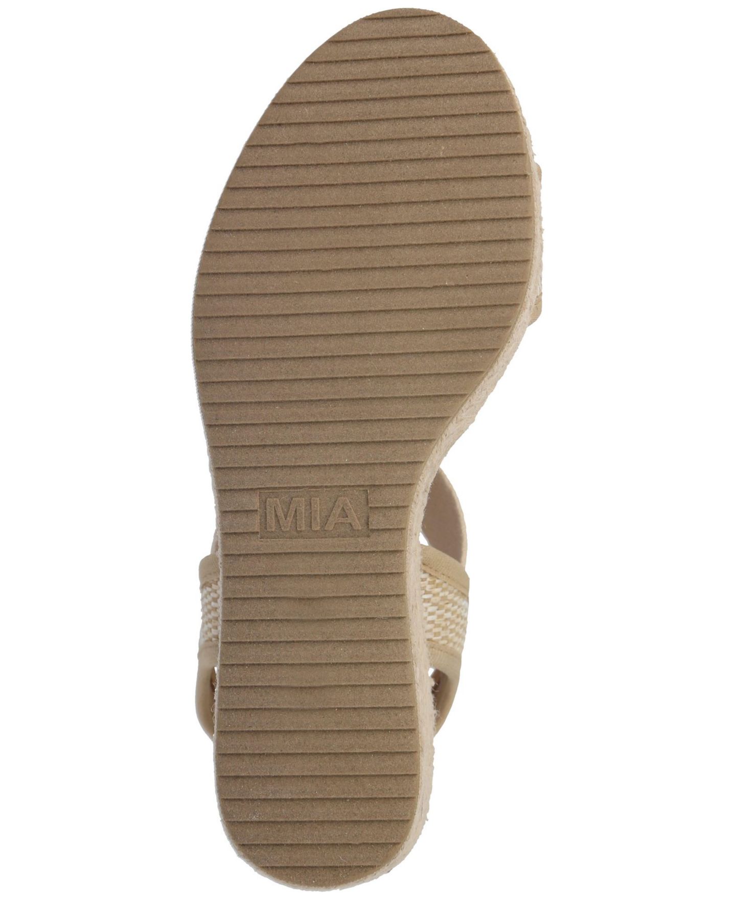 Женские сандалии MIA Berniece Ankle-Strap Espadrille Wedge, цвет: Натуральный — фото 5