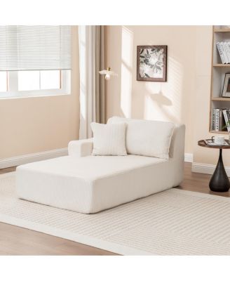 Streamdale Right Armrest Chaise Lounge Sofa Bed, Oversized Sleeper Chair for Living Room