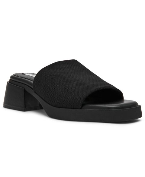 Женские сандалии Steve Madden Lucee Block Heel Slide, цвет: Чёрный