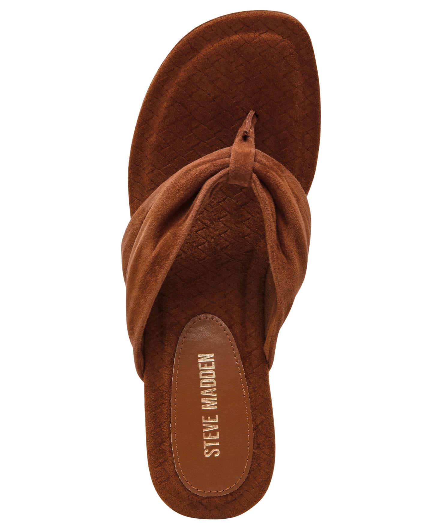 Женские сандалии Steve Madden Saucy High-Platform Wedge Heel, цвет: Каштановый замшевый — фото 4