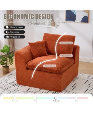 Modular Sectional Sofa Cloud Couch, Comfy Modern 2 Seater with Removable Cushion Covers