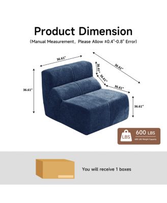 Luxury Cloud-Soft Velvet Single Sofa Chair
