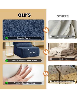 Luxury Cloud-Soft Velvet Single Sofa Chair