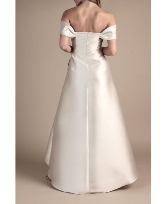 Women's Bardot Twill Bridesmaid Dress