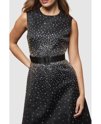 Women's Hotfix Diamante Midi Dress