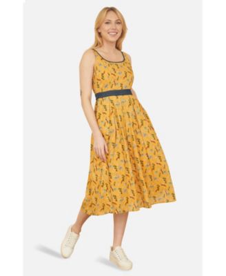 Women's Cinched Waist Skater Dress