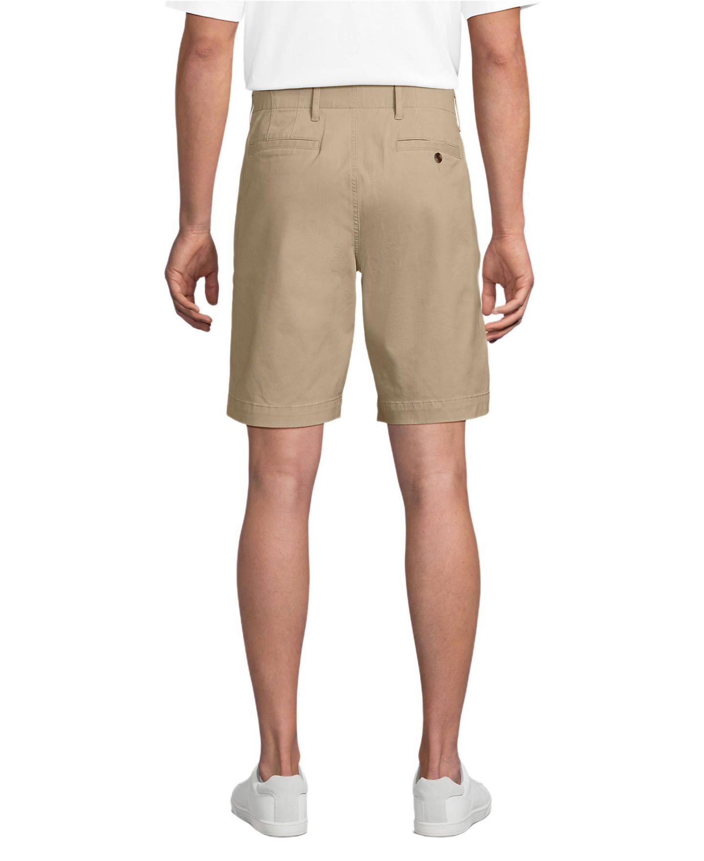 Мужские шорты Lands' End Knockabout 9" Comfort Waist Classic Fit Chino Short, цвет: Пустынный рыжевато-коричневый — фото 2