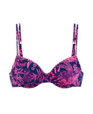 Women's Tropical Underwire Bikini Swimsuit Top Bra Sizing