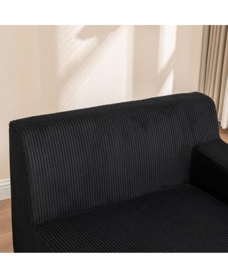 Left Armrest Chaise Lounge Sofa Bed, Oversized Sleeper Chair for Living Room