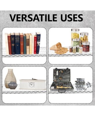 3 Tier Metal Shelving Unit Set of 2, Adjustable Storage Rack with Shelf Liners, Extendable to 6 Tier for Garage, Basement, 2100 lbs Capacity