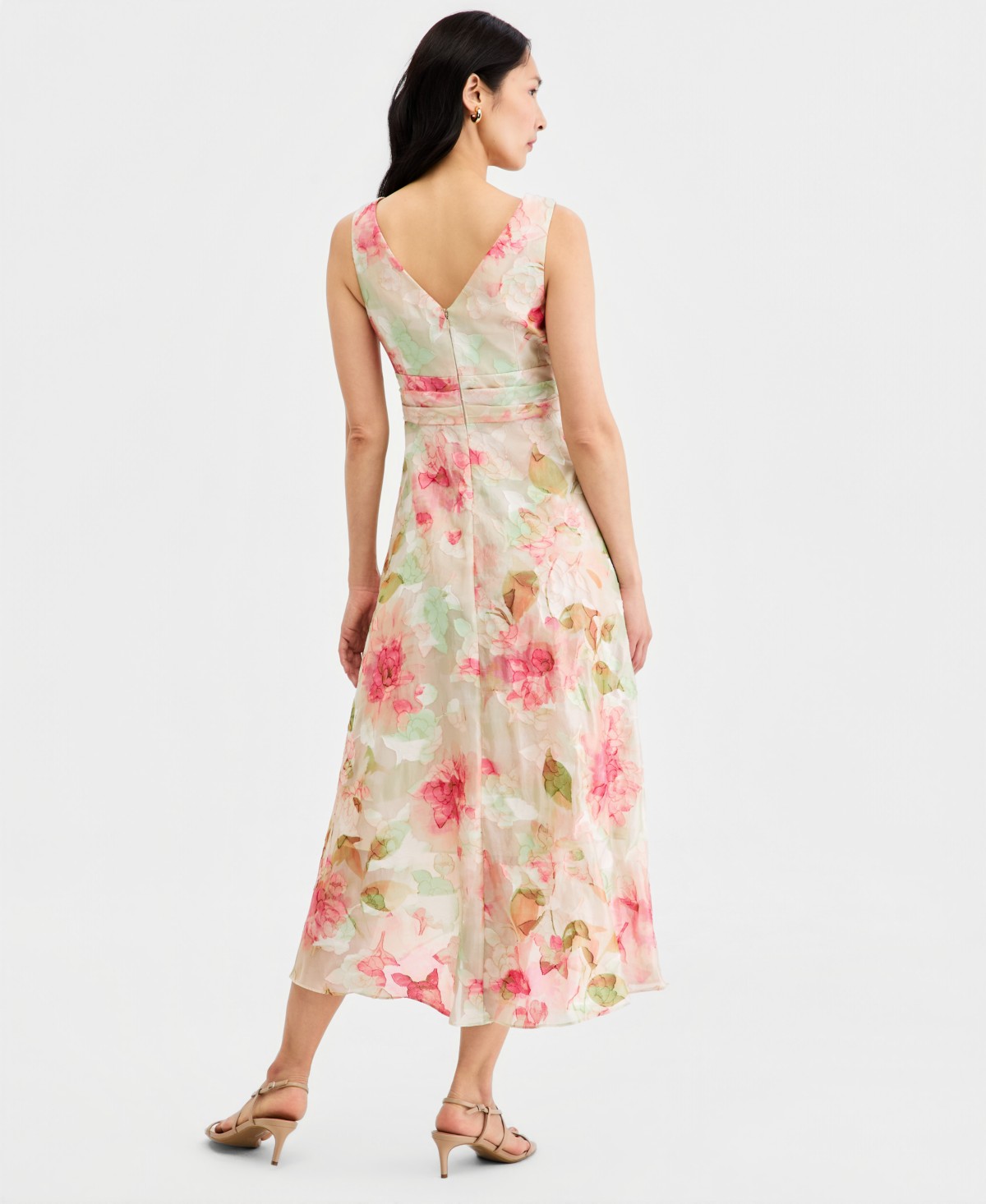 Женские платья Adrianna Papell Women's Cascading Tiered Midi Dress — фото 4