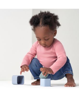 Baby Boys Neutral Rib Waist Skinny Jeans