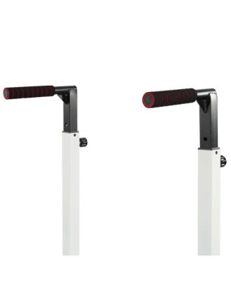 BalanceFrom Multi Function Home Gym Exercise Dip Stand, 500lb Capacity, White