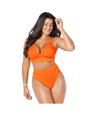 Women's Loop Strap Halter Bikini Top