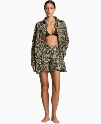 Women's Printed Shirt and Shorts, 2-Piece Set