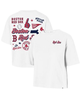 47 Brand Women's White Boston Red Sox Collage Script Reed City T-Shirt