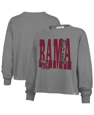 47 Brand Women's Gray Alabama Crimson Tide Stacked Sydney Long Sleeve T-Shirt
